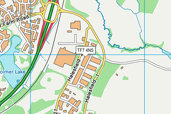 TF7 4NS map - OS VectorMap District (Ordnance Survey)