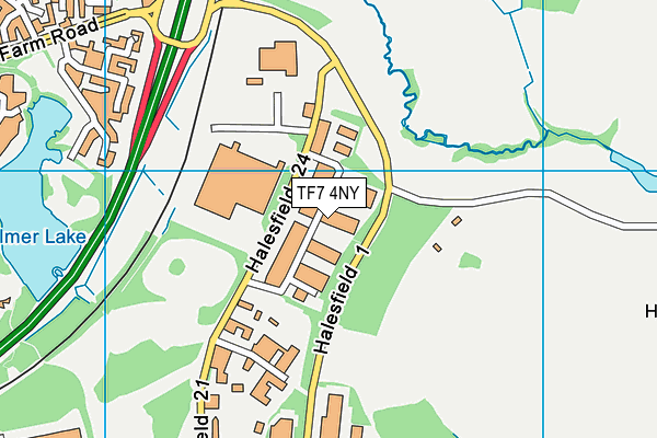 TF7 4NY map - OS VectorMap District (Ordnance Survey)