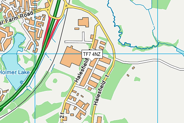 TF7 4NZ map - OS VectorMap District (Ordnance Survey)