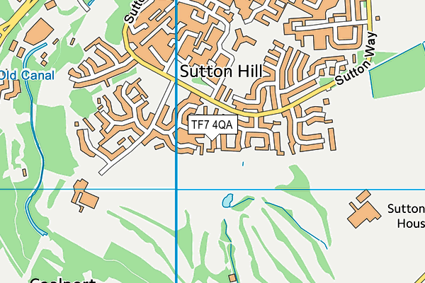 TF7 4QA map - OS VectorMap District (Ordnance Survey)