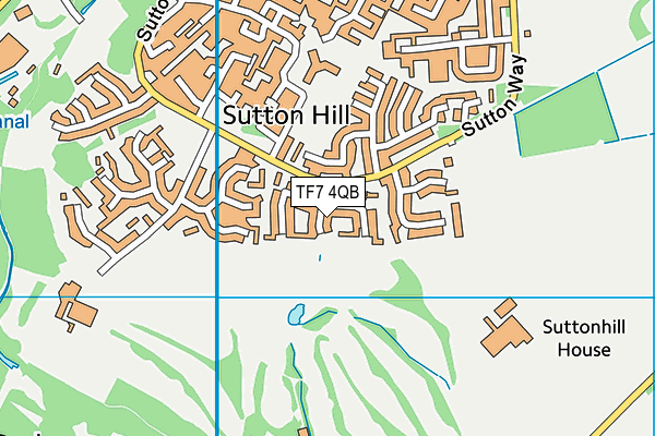 TF7 4QB map - OS VectorMap District (Ordnance Survey)