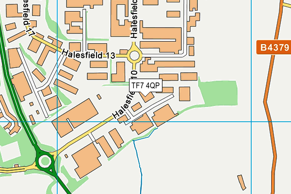 TF7 4QP map - OS VectorMap District (Ordnance Survey)