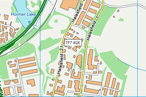 TF7 4QX map - OS VectorMap District (Ordnance Survey)