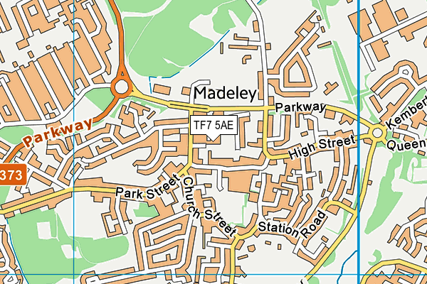 TF7 5AE map - OS VectorMap District (Ordnance Survey)