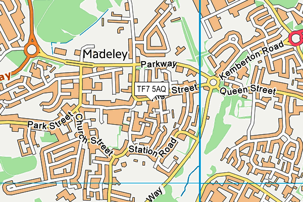 Map of PIZZA TIME MADELEY LIMITED at district scale