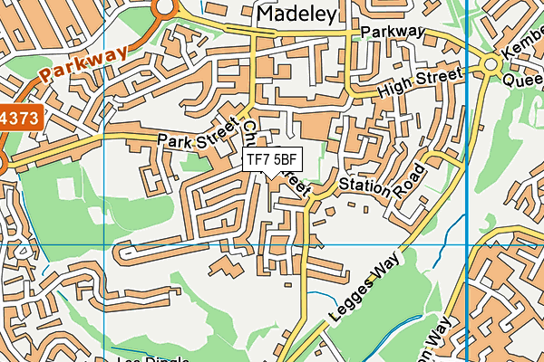 TF7 5BF map - OS VectorMap District (Ordnance Survey)