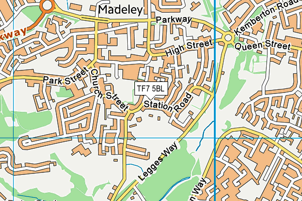 TF7 5BL map - OS VectorMap District (Ordnance Survey)