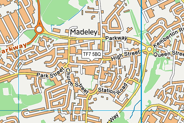 TF7 5BQ map - OS VectorMap District (Ordnance Survey)