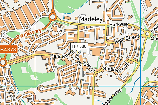TF7 5BU map - OS VectorMap District (Ordnance Survey)