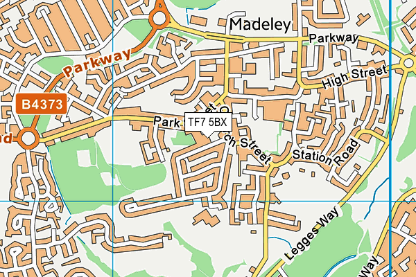 TF7 5BX map - OS VectorMap District (Ordnance Survey)