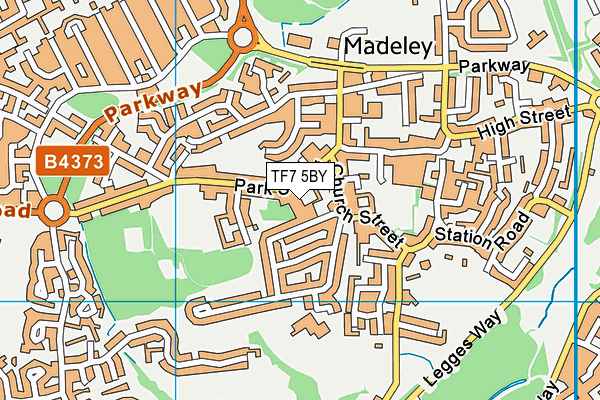 TF7 5BY map - OS VectorMap District (Ordnance Survey)