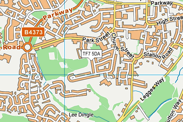 TF7 5DA map - OS VectorMap District (Ordnance Survey)