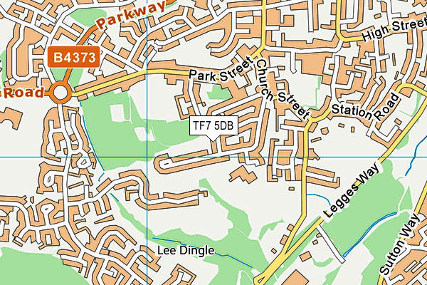 TF7 5DB map - OS VectorMap District (Ordnance Survey)