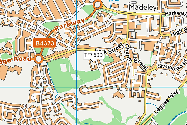 TF7 5DD map - OS VectorMap District (Ordnance Survey)