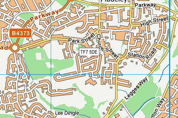 TF7 5DE map - OS VectorMap District (Ordnance Survey)