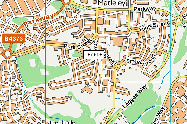 TF7 5DF map - OS VectorMap District (Ordnance Survey)