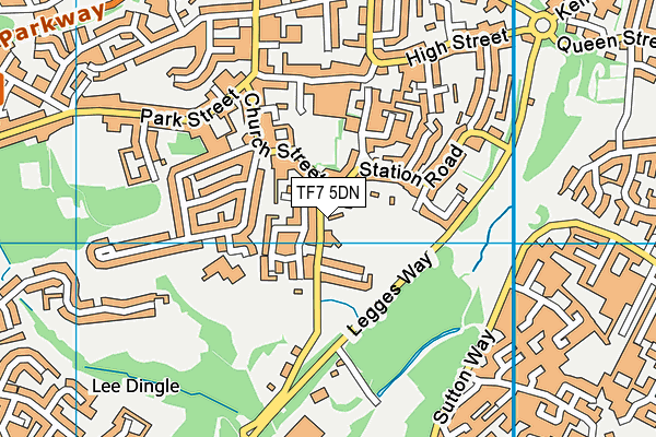 TF7 5DN map - OS VectorMap District (Ordnance Survey)