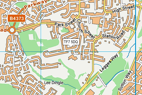 TF7 5DQ map - OS VectorMap District (Ordnance Survey)