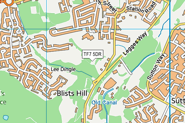 TF7 5DR map - OS VectorMap District (Ordnance Survey)