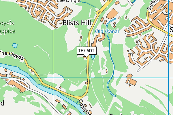 TF7 5DT map - OS VectorMap District (Ordnance Survey)