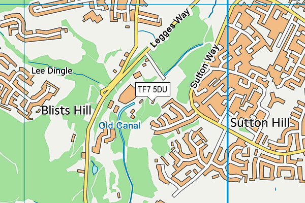 TF7 5DU map - OS VectorMap District (Ordnance Survey)