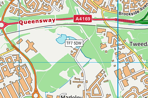 TF7 5DW map - OS VectorMap District (Ordnance Survey)