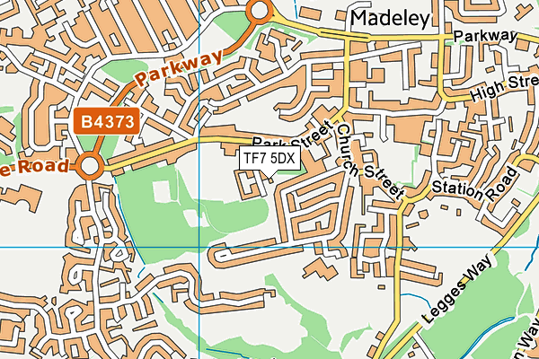 TF7 5DX map - OS VectorMap District (Ordnance Survey)