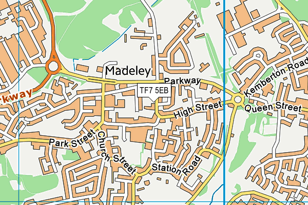 TF7 5EB map - OS VectorMap District (Ordnance Survey)