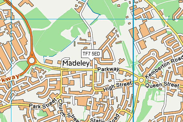 TF7 5ED map - OS VectorMap District (Ordnance Survey)