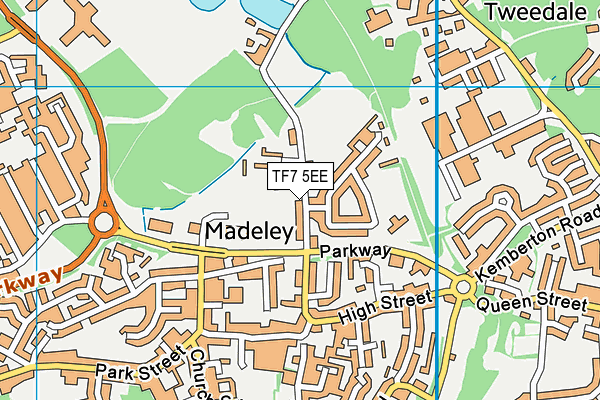 TF7 5EE map - OS VectorMap District (Ordnance Survey)