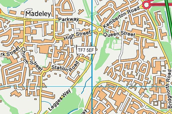 TF7 5EF map - OS VectorMap District (Ordnance Survey)