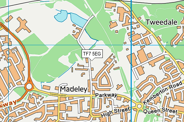 TF7 5EG map - OS VectorMap District (Ordnance Survey)