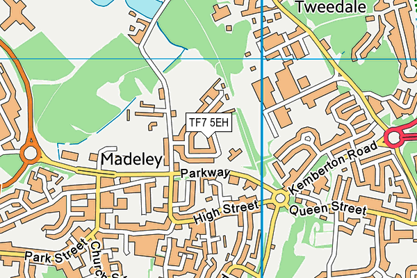 TF7 5EH map - OS VectorMap District (Ordnance Survey)