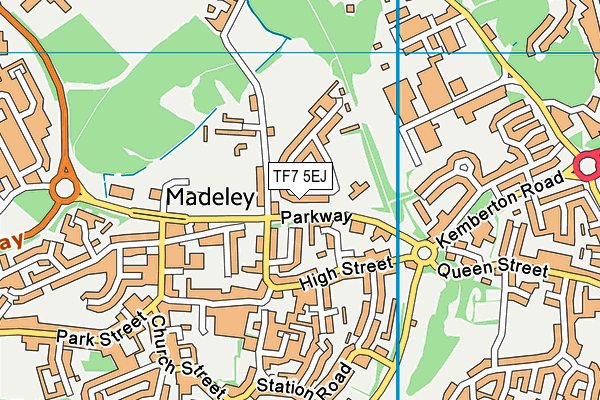 St Mary's Catholic Primary School map (TF7 5EJ) - OS VectorMap District (Ordnance Survey)