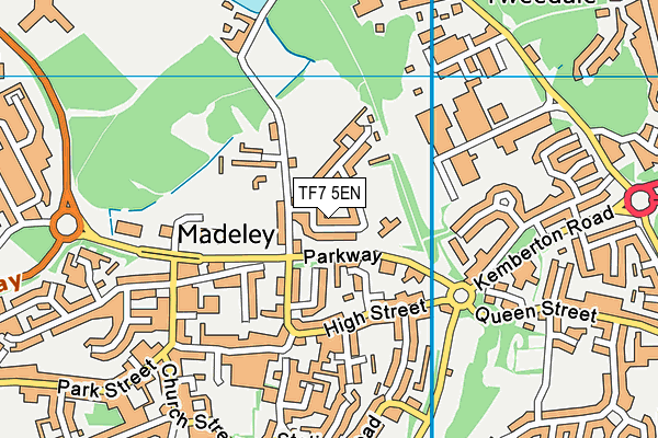 TF7 5EN map - OS VectorMap District (Ordnance Survey)