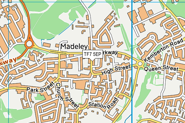 TF7 5EP map - OS VectorMap District (Ordnance Survey)