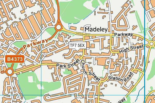 TF7 5EX map - OS VectorMap District (Ordnance Survey)