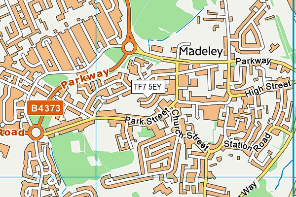 TF7 5EY map - OS VectorMap District (Ordnance Survey)