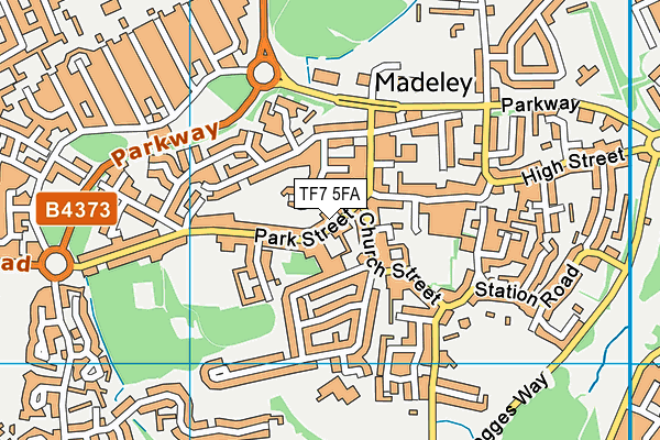 TF7 5FA map - OS VectorMap District (Ordnance Survey)