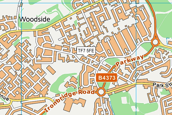 TF7 5FE map - OS VectorMap District (Ordnance Survey)