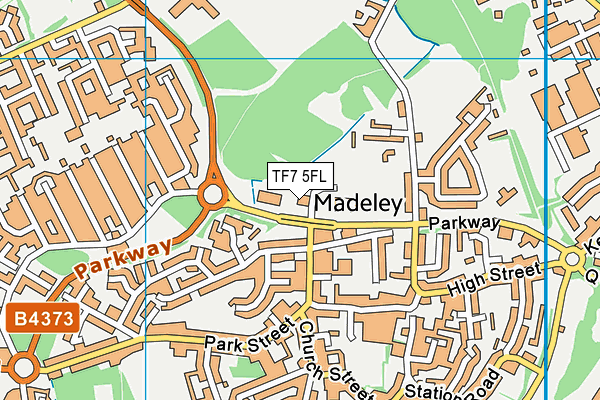 TF7 5FL map - OS VectorMap District (Ordnance Survey)