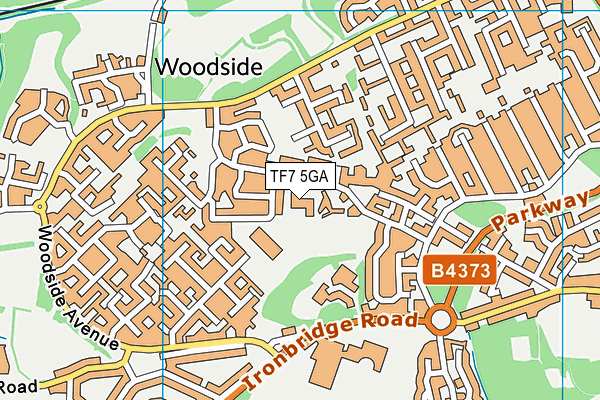 TF7 5GA map - OS VectorMap District (Ordnance Survey)