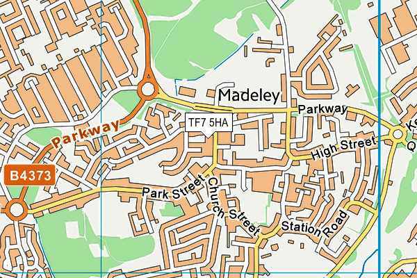 TF7 5HA map - OS VectorMap District (Ordnance Survey)