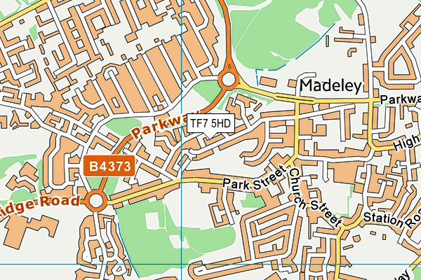TF7 5HD map - OS VectorMap District (Ordnance Survey)