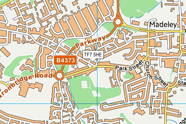 TF7 5HE map - OS VectorMap District (Ordnance Survey)