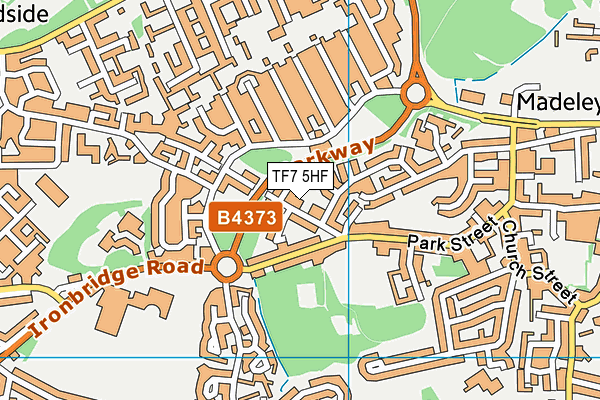 TF7 5HF map - OS VectorMap District (Ordnance Survey)