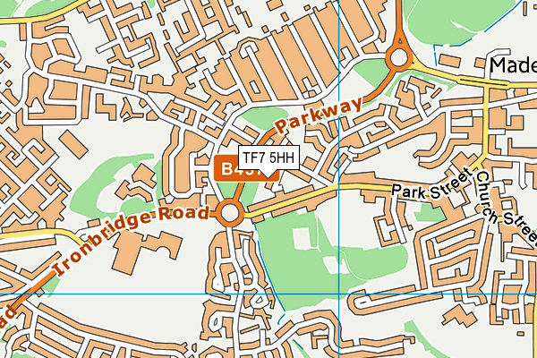 TF7 5HH map - OS VectorMap District (Ordnance Survey)