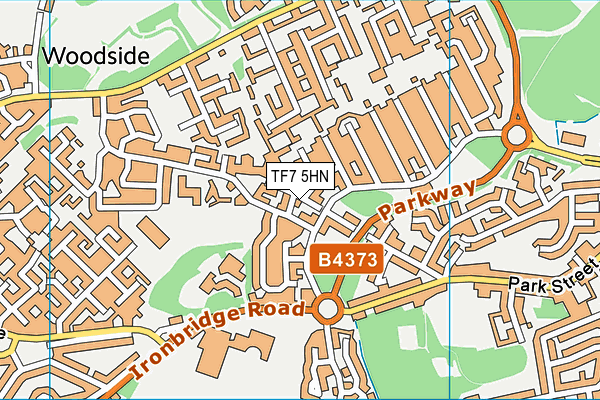 TF7 5HN map - OS VectorMap District (Ordnance Survey)