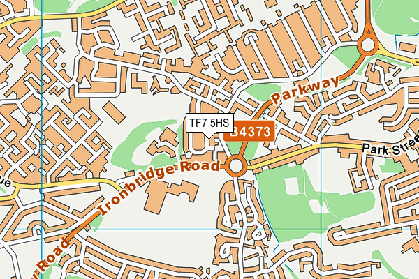 TF7 5HS map - OS VectorMap District (Ordnance Survey)