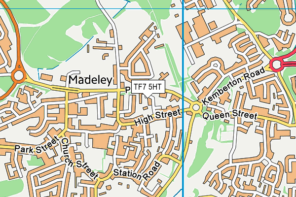 TF7 5HT map - OS VectorMap District (Ordnance Survey)